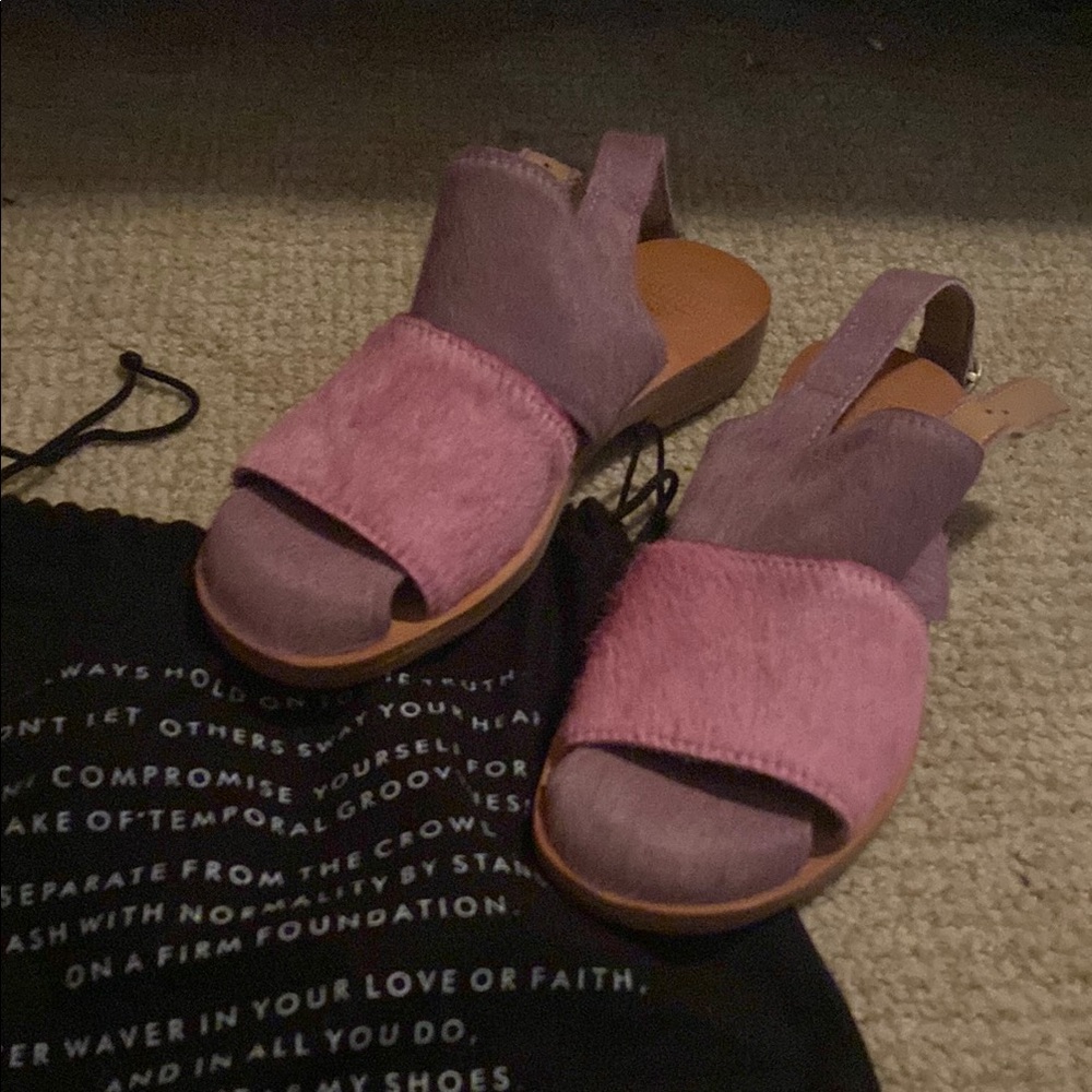 Stylish Pink and Purple Women's Sandals, unworn